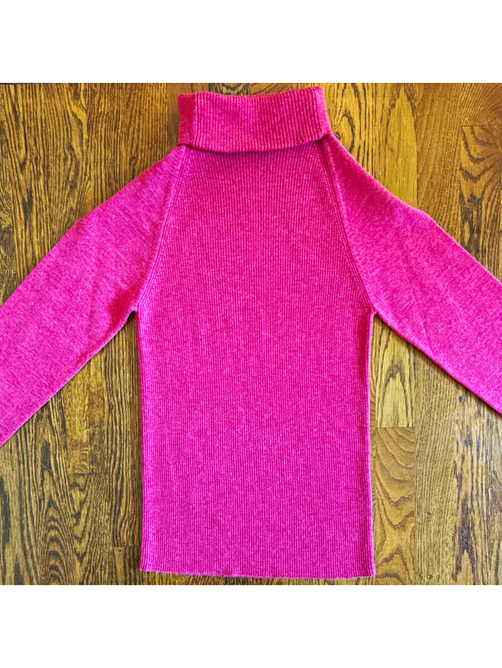Piazza Sempione Pink Virgin Wool Rib-Knit Turtleneck Pullover Sweater IT 46
